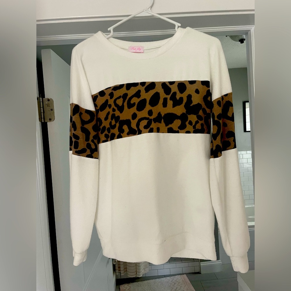 Cheetah print pullover